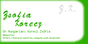 zsofia korecz business card